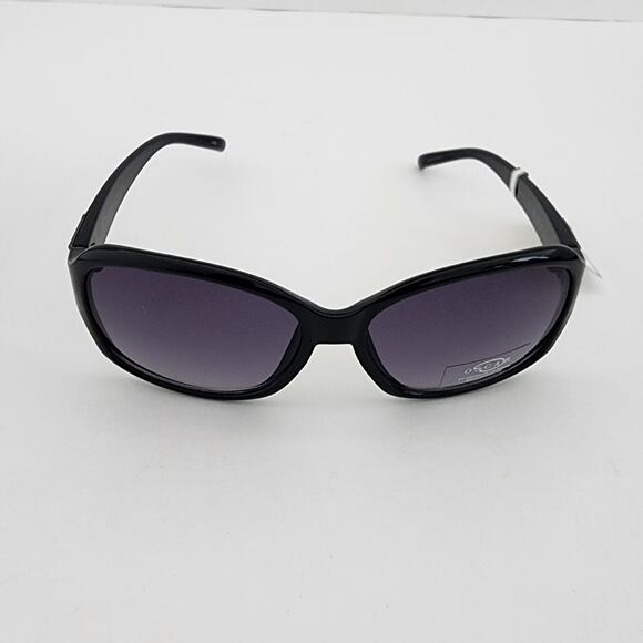 Oscar de la Renta Large Black Animal Print Rounded Square Sunglasses